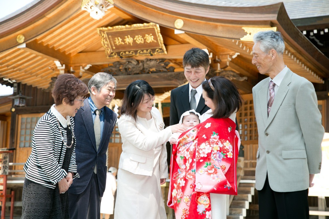 お宮参りフォトのアイデア(出張撮影)